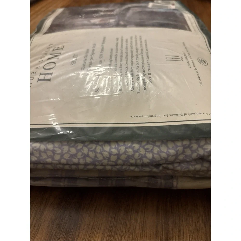 NWT Vintage Laura Ashley Extra Long 3 Piece Twin Sheet Set In Quartet